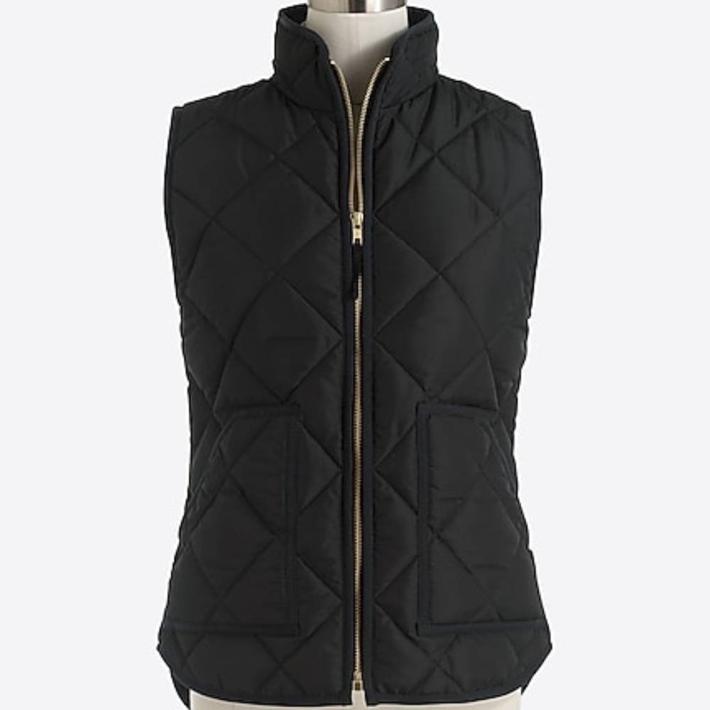 EUC J. Crew Mercantile Puffer Vest in Black - Size XS